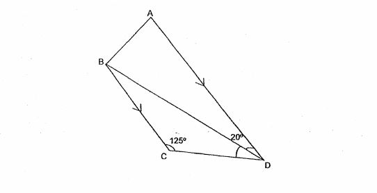 Question Image of In the figure, ABCD is a trapezium where AD is parallel to BC. Find $\angle$BDC.   .