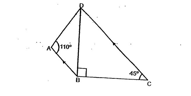 Question Image of In the figure below, not drawn to scale, ABCD is a trapezium. Find $\angle$ADB.   .
