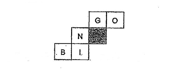 Question Image of The net below is folded to make a cube. Which letter is opposite to the shaded face?    .