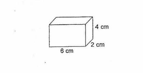Question Image of What is the volume of the cuboid shown below? .